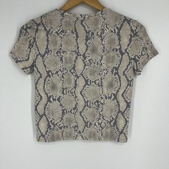 Babaton T Shirt Crop Top Snake Stretch - Picture 4 of 6